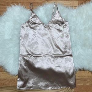 Satin slip mini dress
